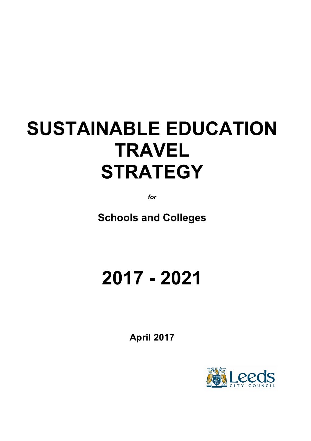 Sustainable Education Travel Strategy 2017