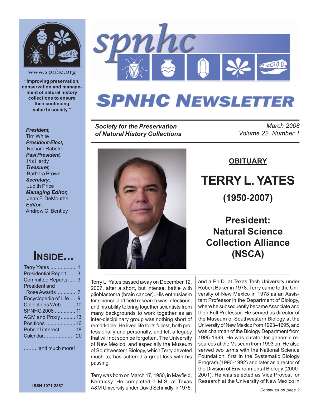 March 2008 Newsletter