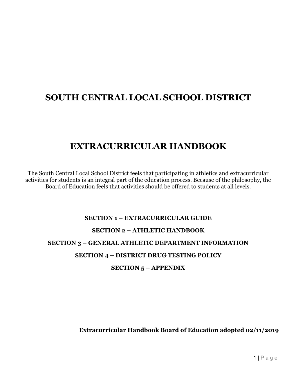 Extracurricular Handbook