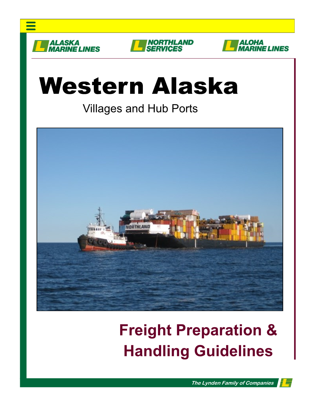 Western Alaska Freight Preparation & Handling Guidelines