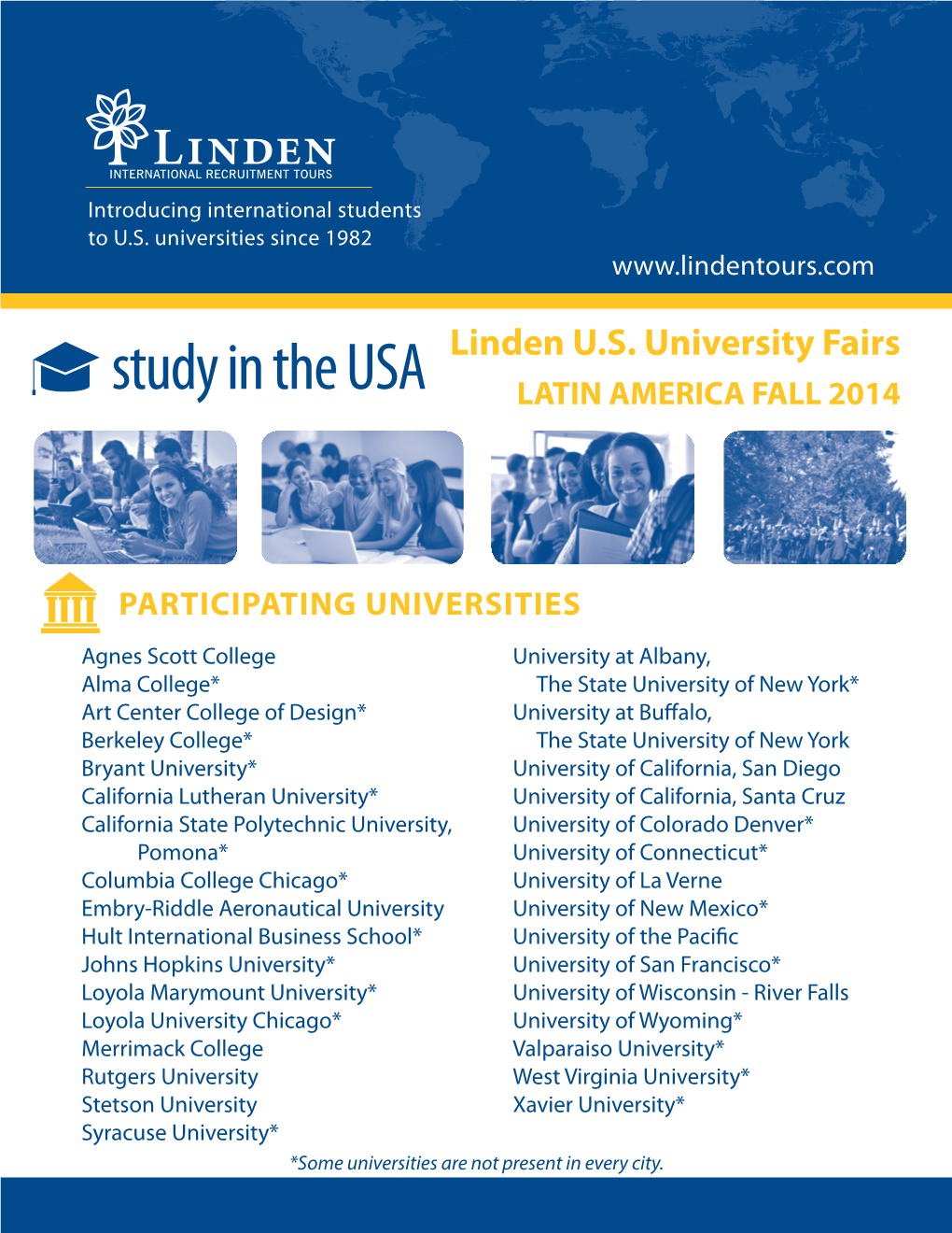 Linden U.S. University Fairs LATIN AMERICA FALL 2014
