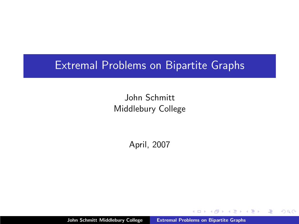 Extremal Problems on Bipartite Graphs