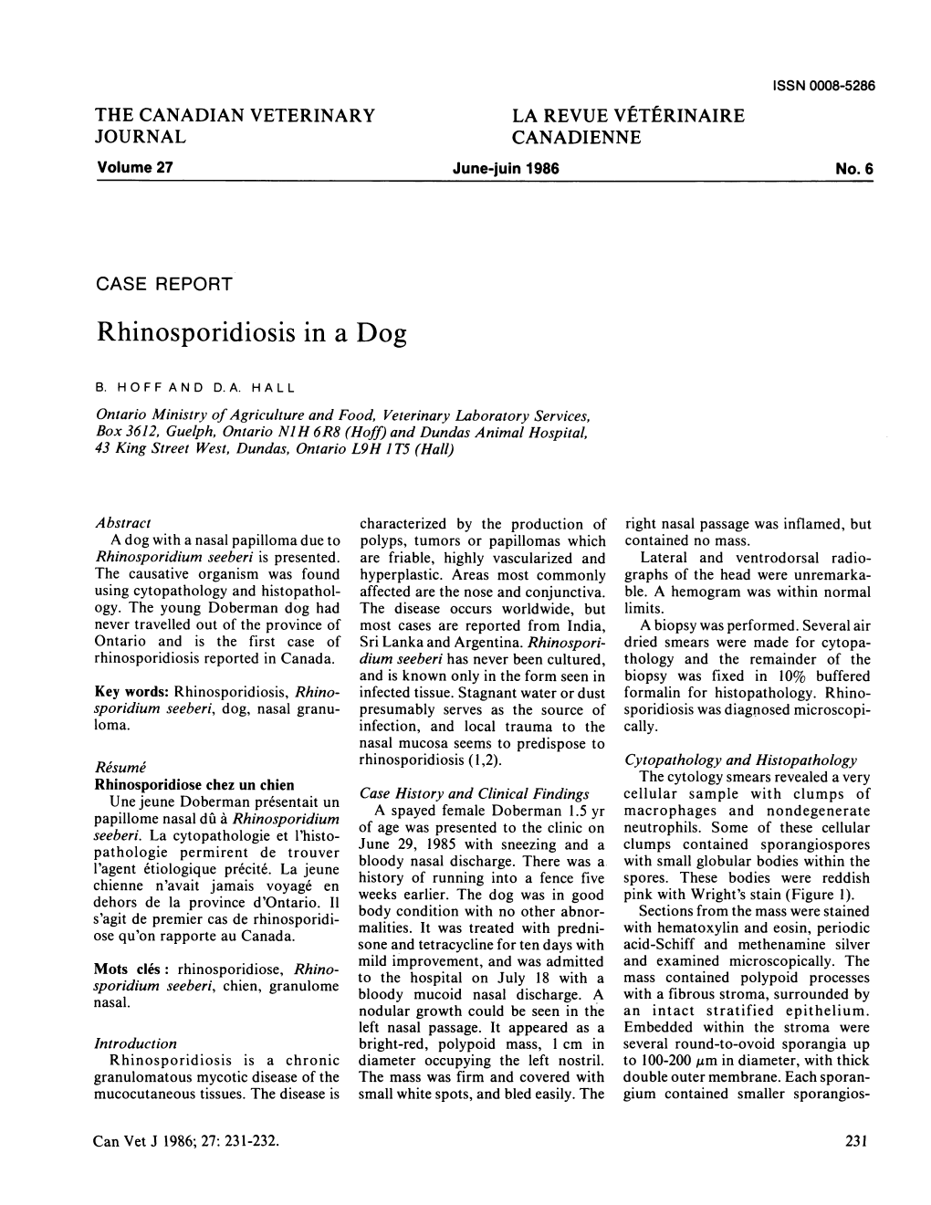 Rhinosporidiosis in a Dog