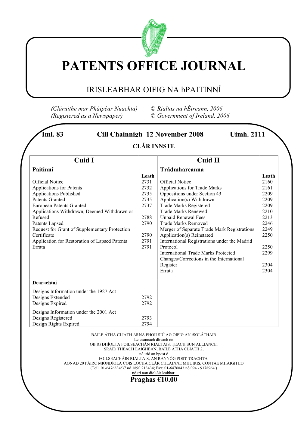 Patents Office Journal