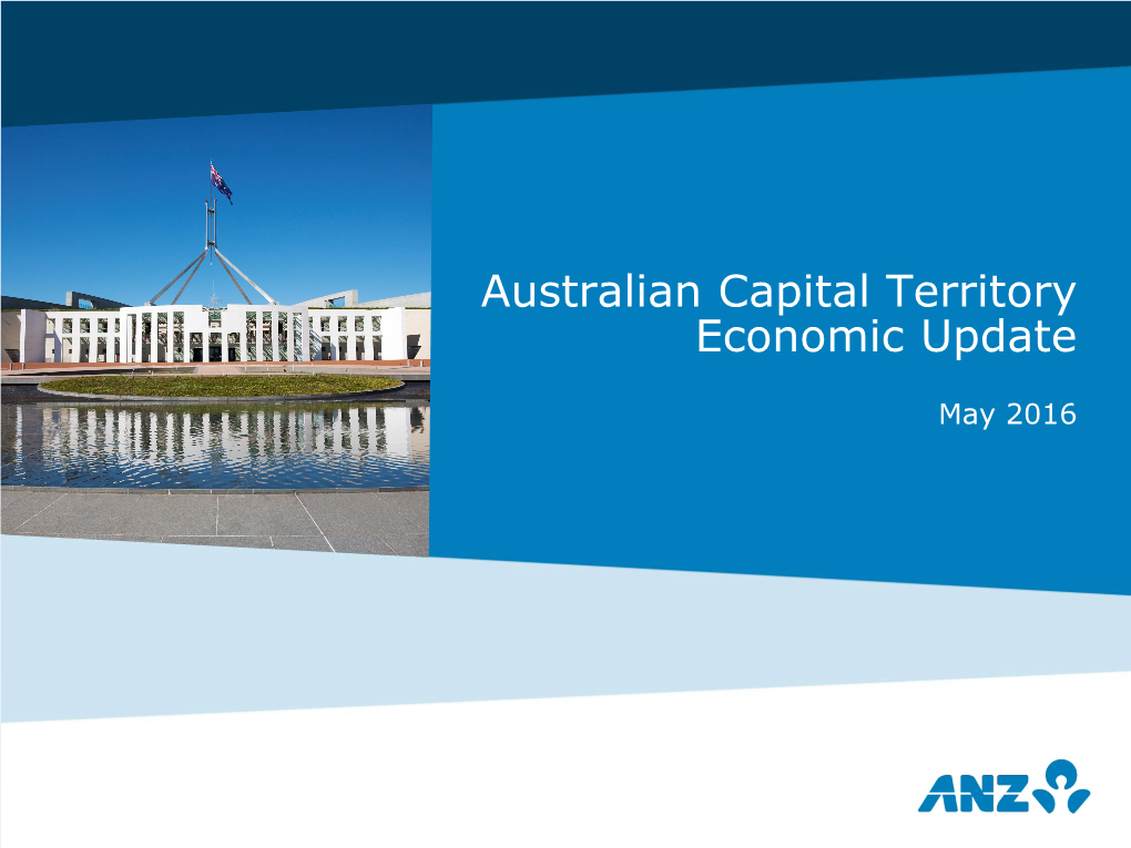 Australian Capital Territory Economic Update
