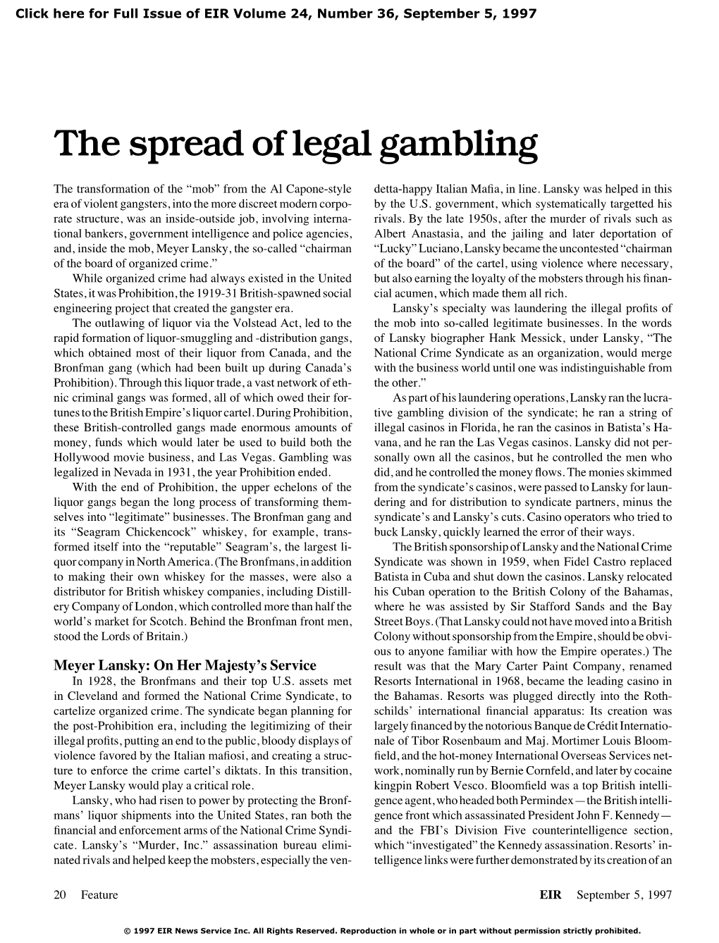 The Spread of Legal Gambling