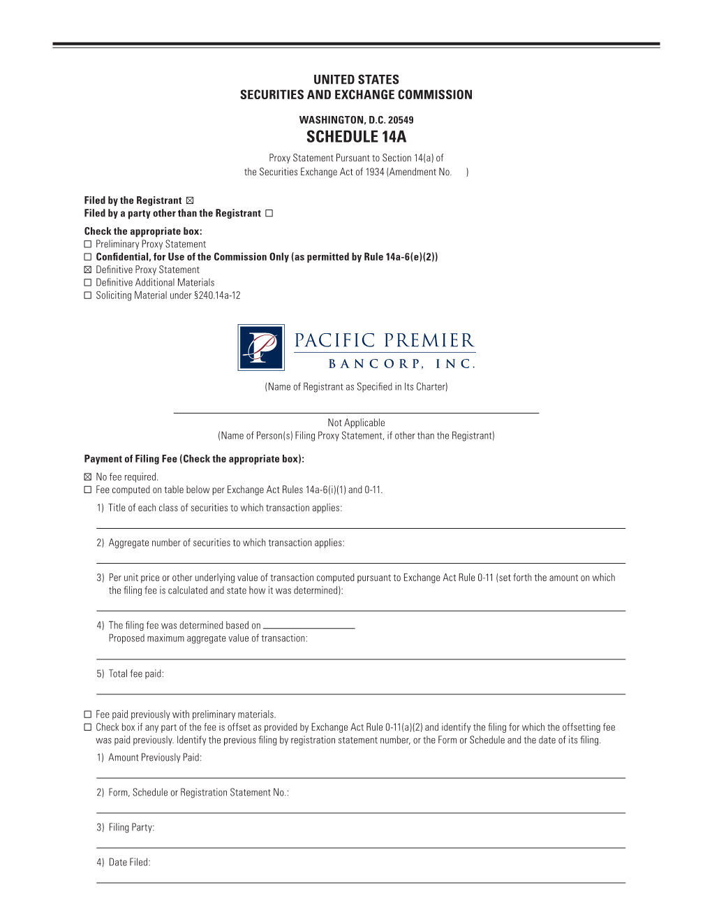 Proxy Statement Pursuant to Section 14(A) of the Securities Exchange Act of 1934 (Amendment No