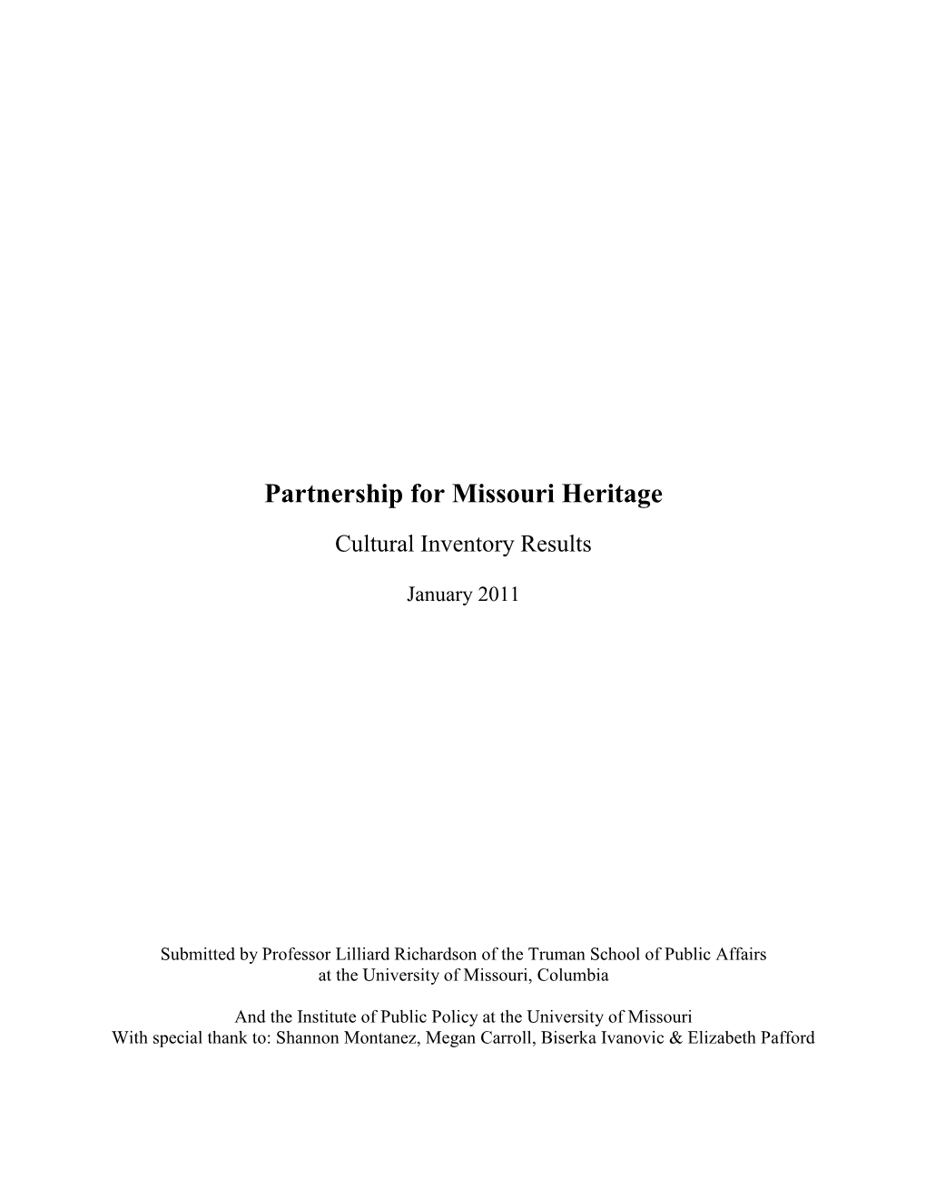 Partnership for Missouri Heritage