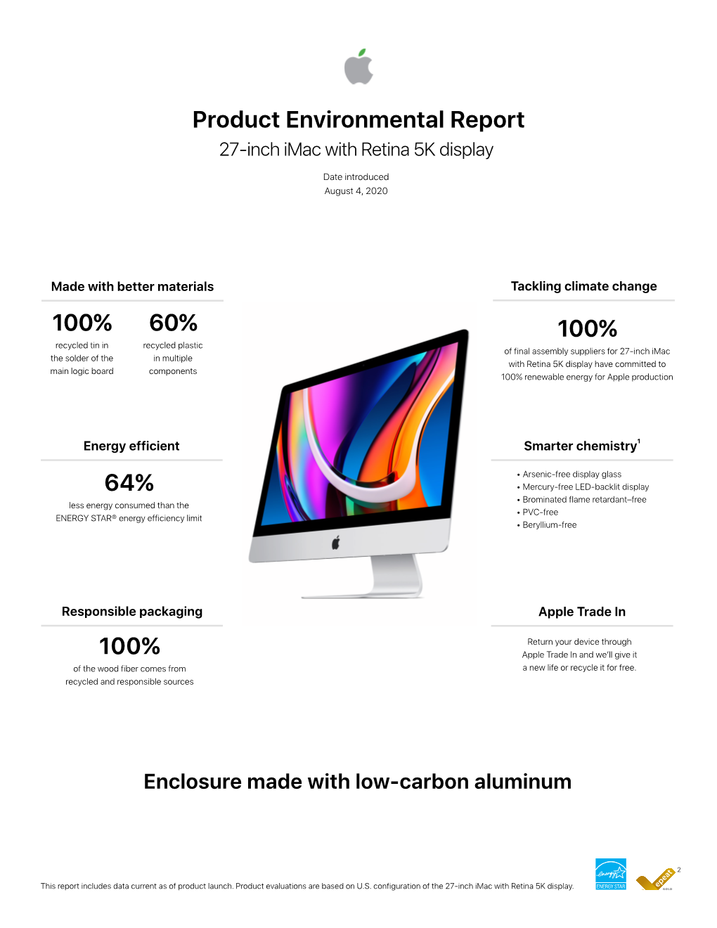 27-Inch Imac with 5K Retina Display Environmental Report