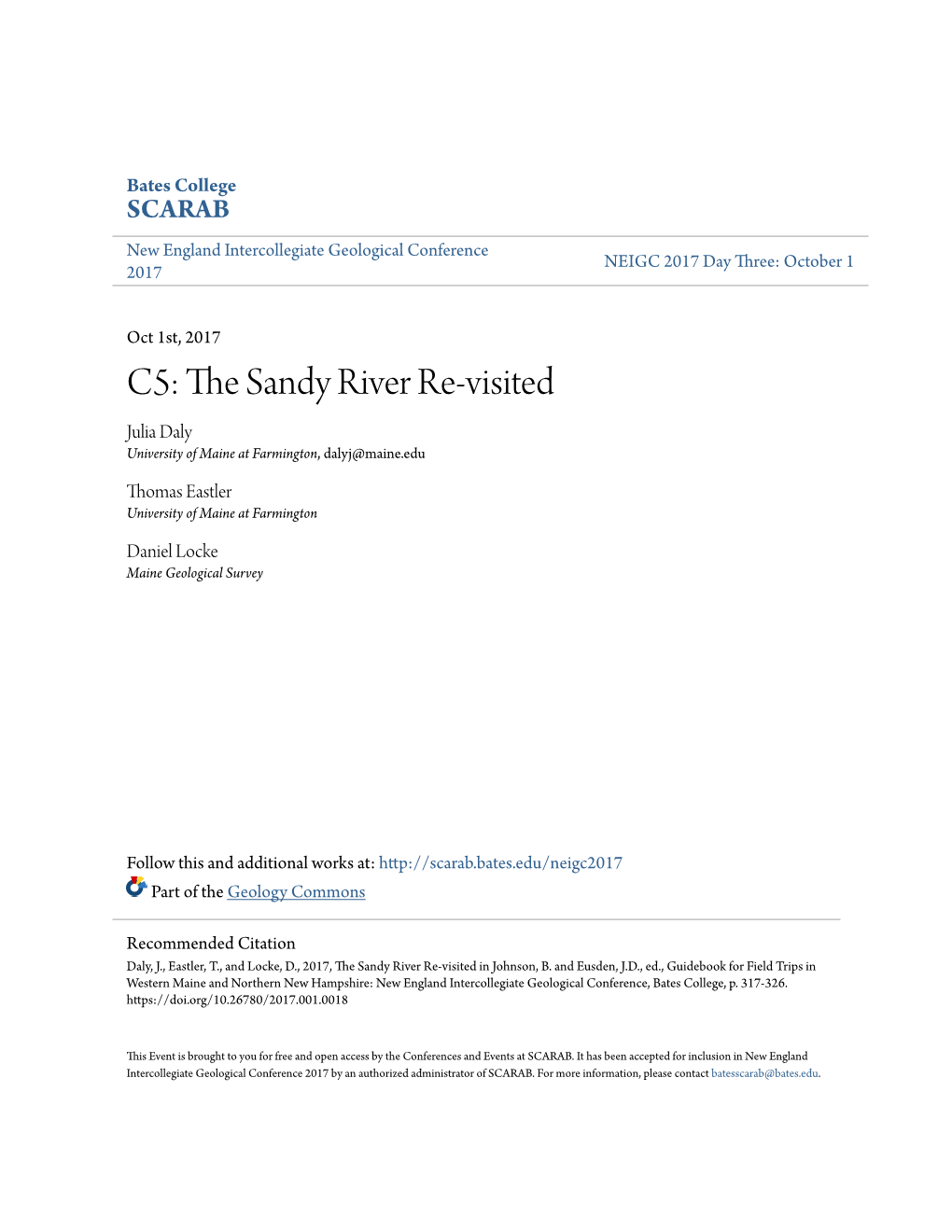 C5: the Sandy River Re-Visited