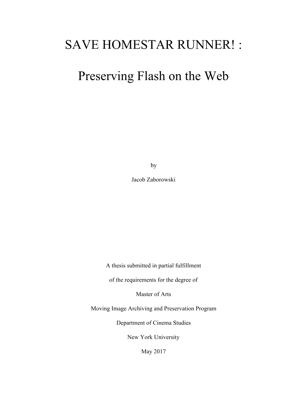 SAVE HOMESTAR RUNNER! : Preserving Flash on The