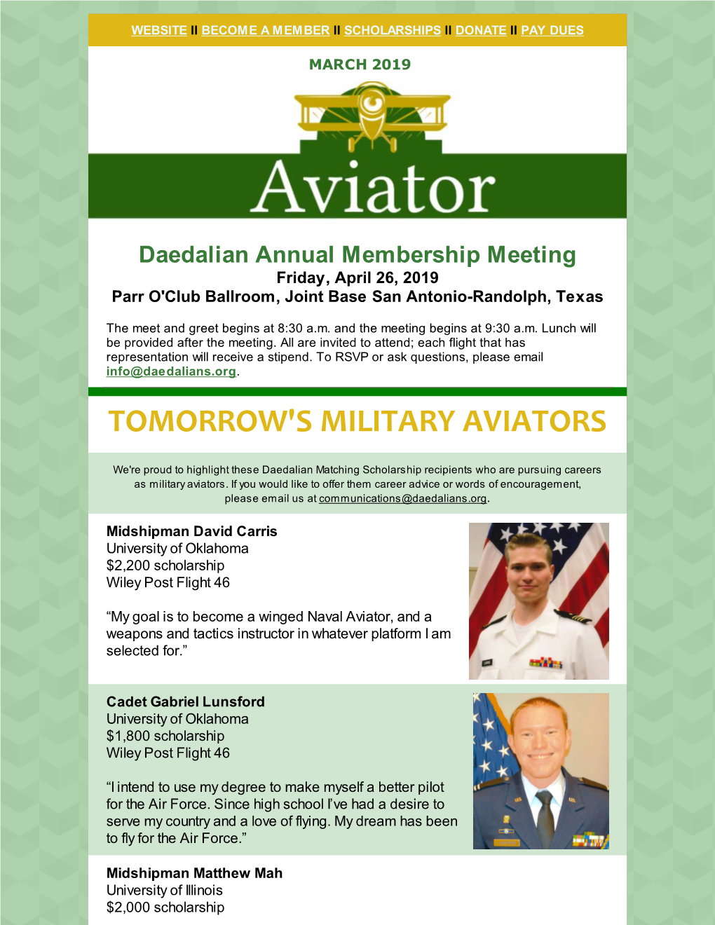 Tomorrow's Military Aviators