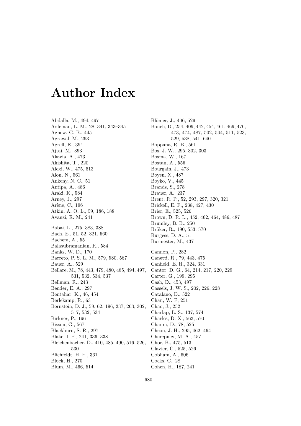 Author Index