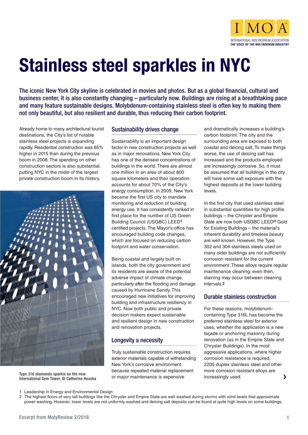 Stainless Steel Sparkles in NYC