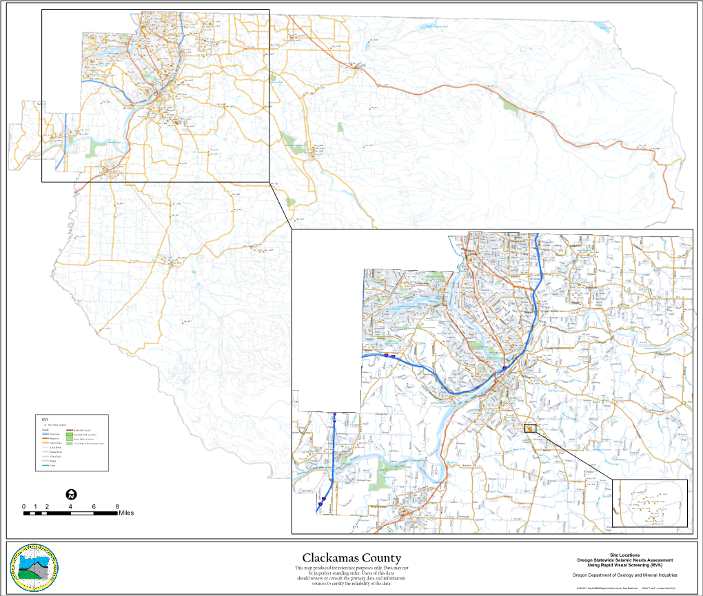 Clackamas County Using Rapid Visual Screening (RVS) This Map Produced for Reference Purposes Only