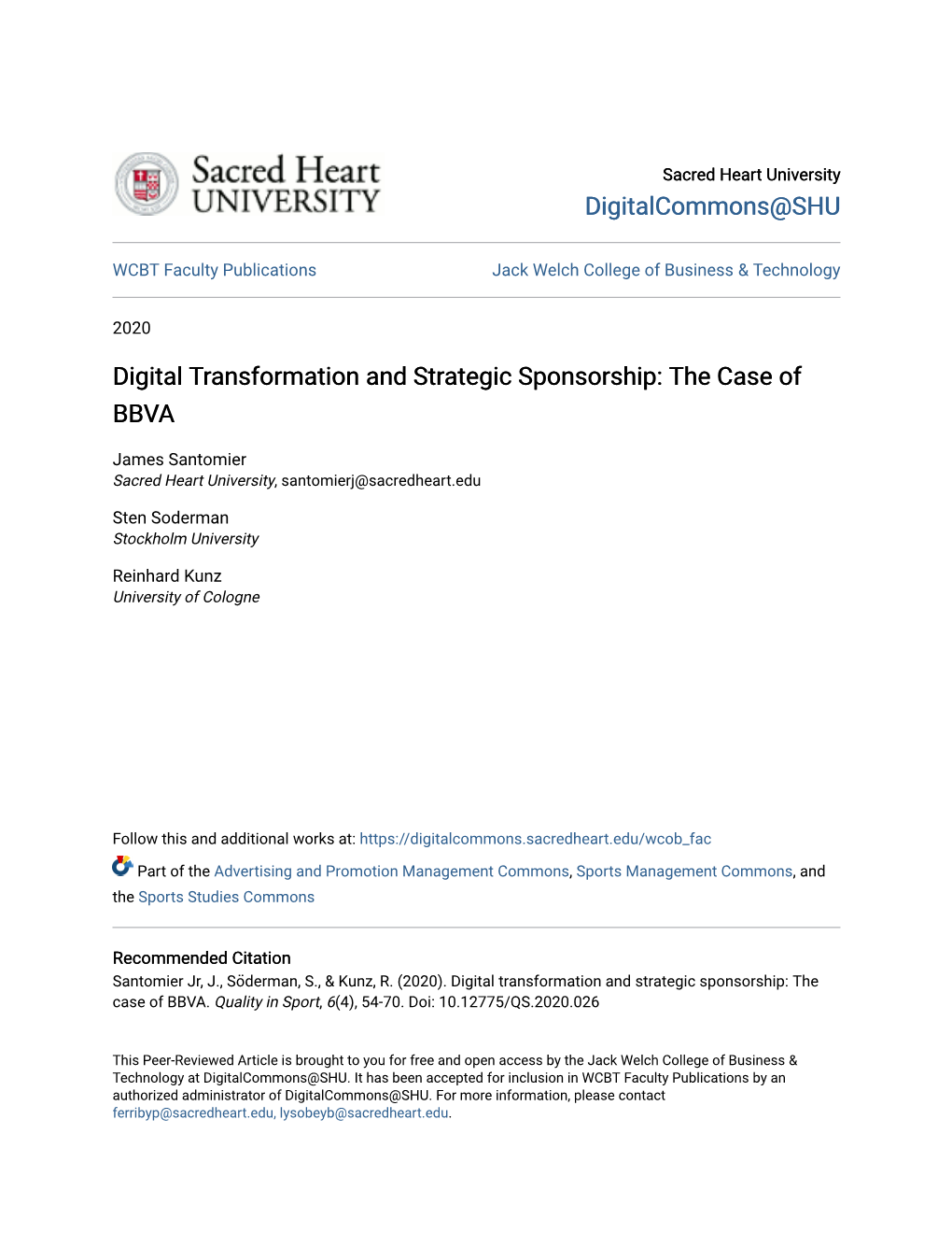 Digital Transformation and Strategic Sponsorship: the Case of BBVA