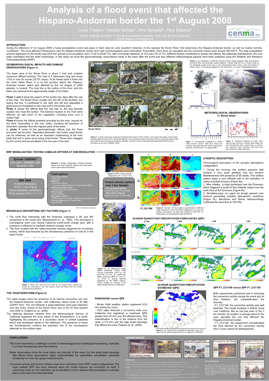Analysis of a Flood Event That Affected the Hispano-Andorran Border The