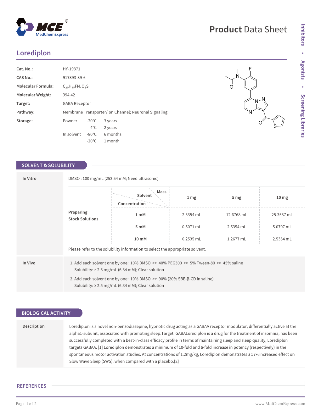 Product Data Sheet