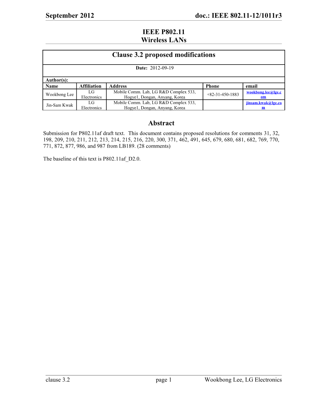 IEEE P802.11 Wireless Lans s18