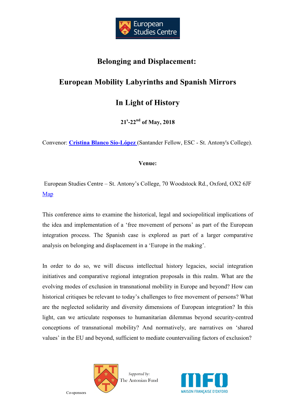 European Mobility Labyrinths and Spanish Mirrors in Light of History