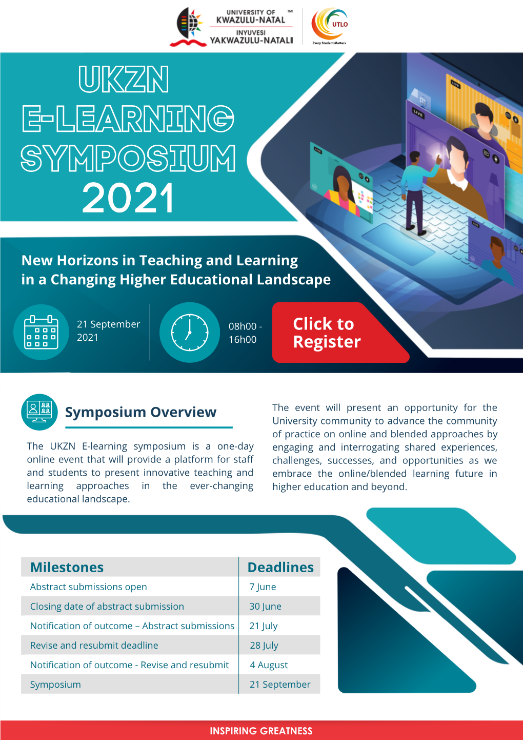 UKZN E-Learning Symposium Flyer