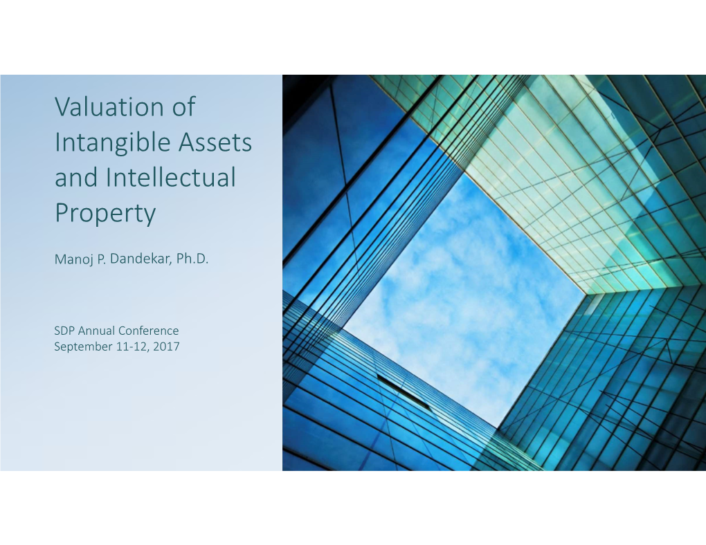 Valuation of Intangible Assets and Intellectual Property