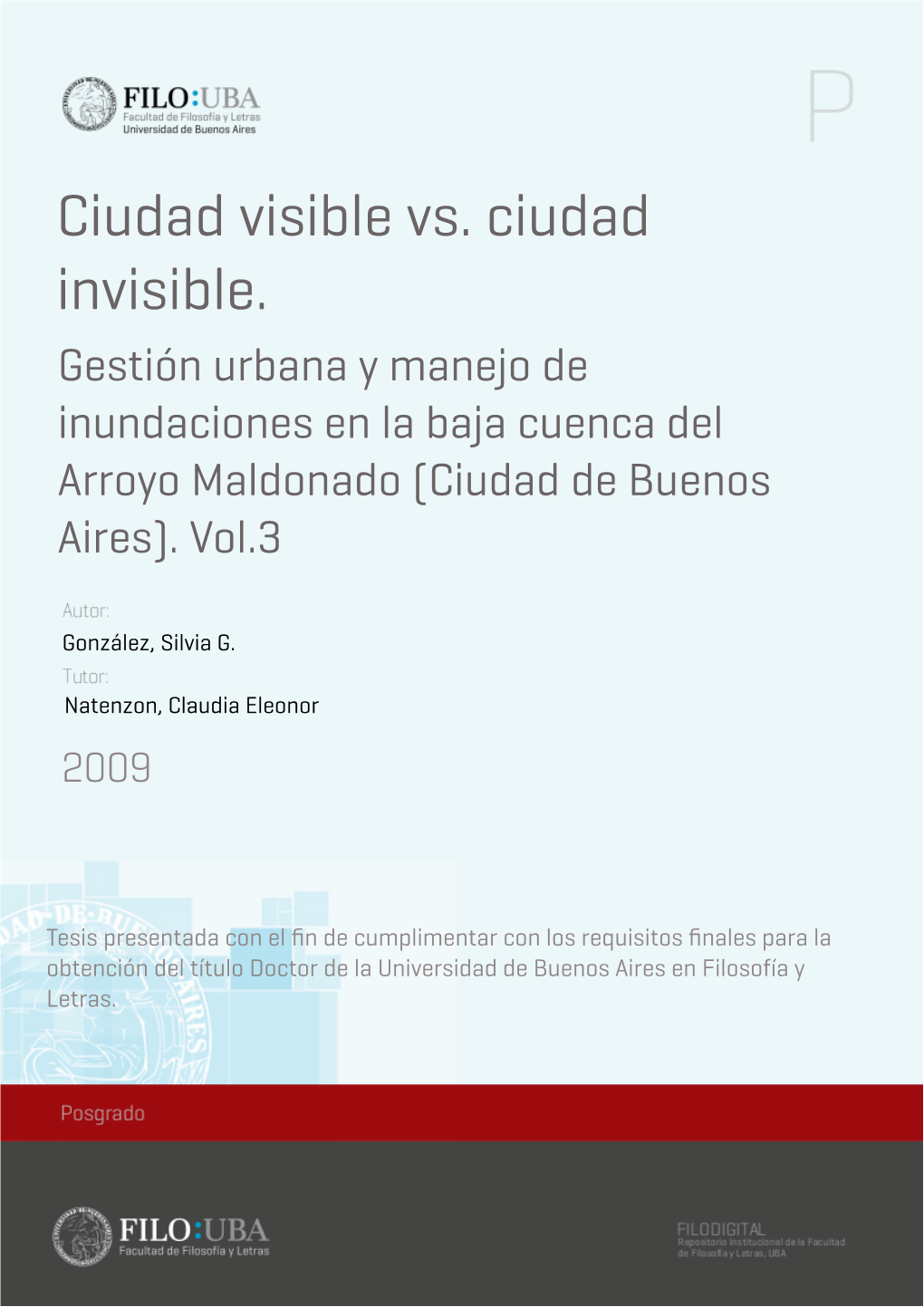 Ciudad Visible Vs. Ciudad Invisible. Gestión Urbana Y Manejo De Inundaciones En La Baja Cuenca Del Arroyo Maldonado (Ciudad De Buenos Aires)