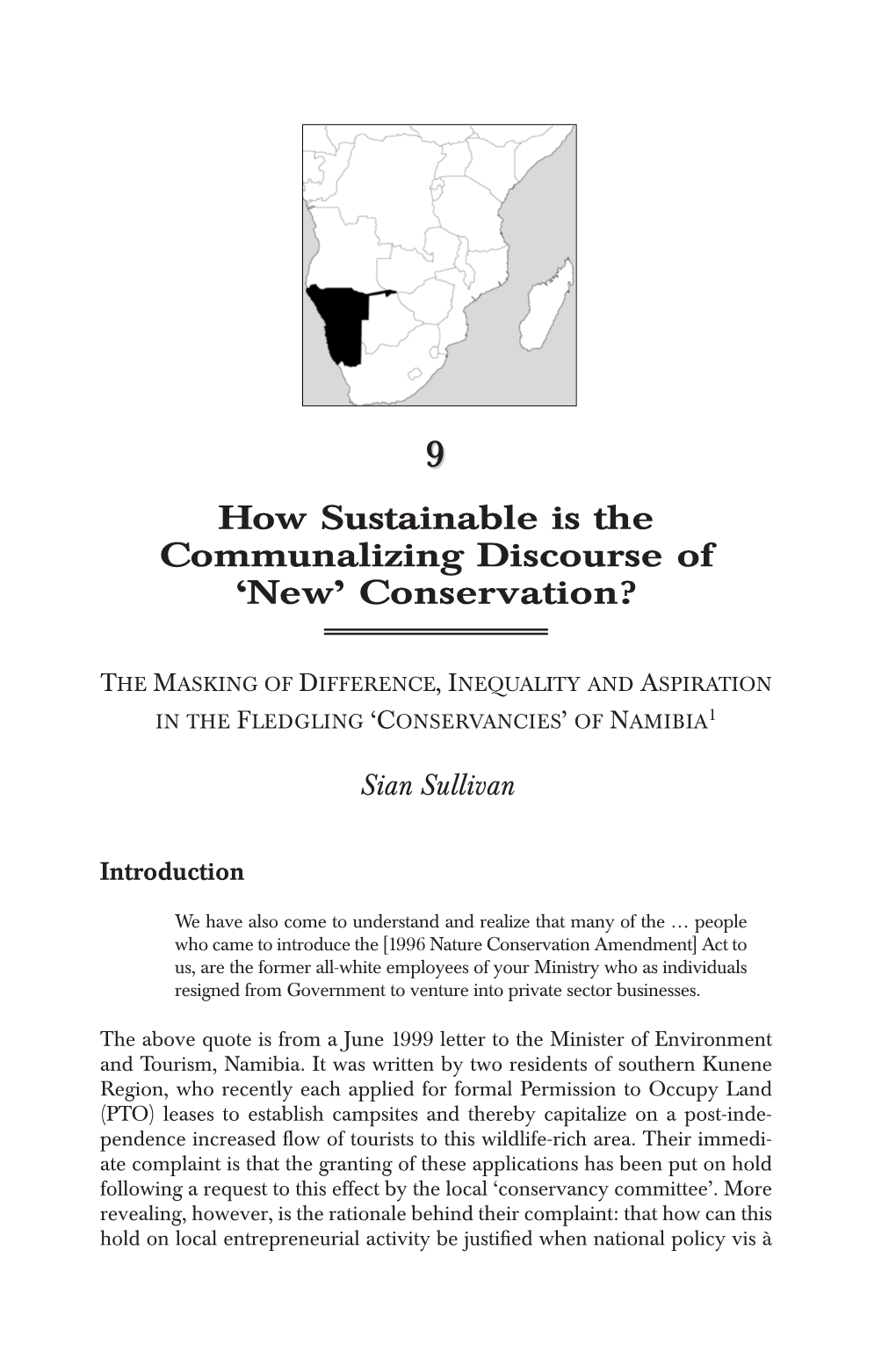 How Sustainable Is the Communalizing Discourse of ‘New’ Conservation?
