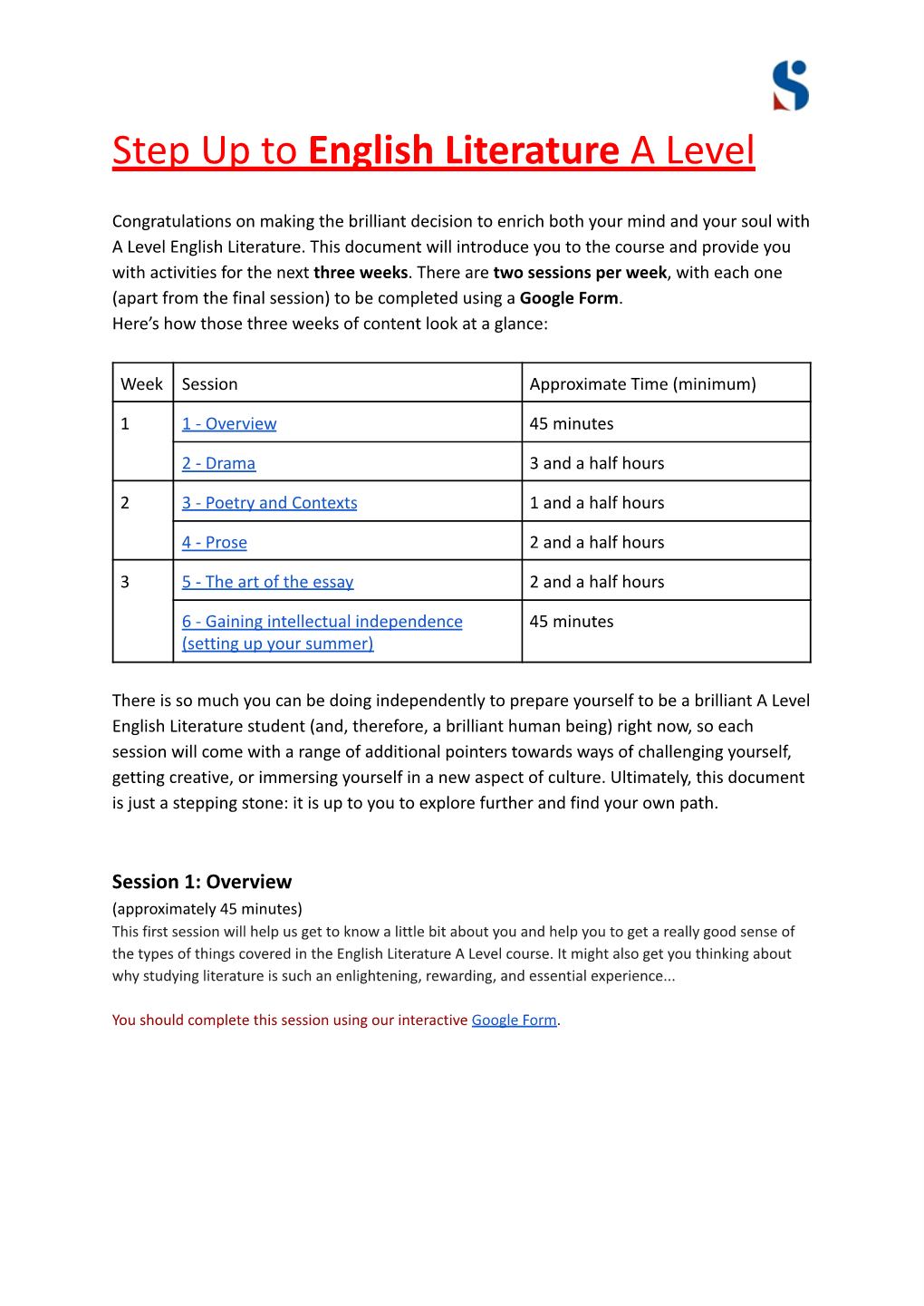 English Literature Subject Booklet