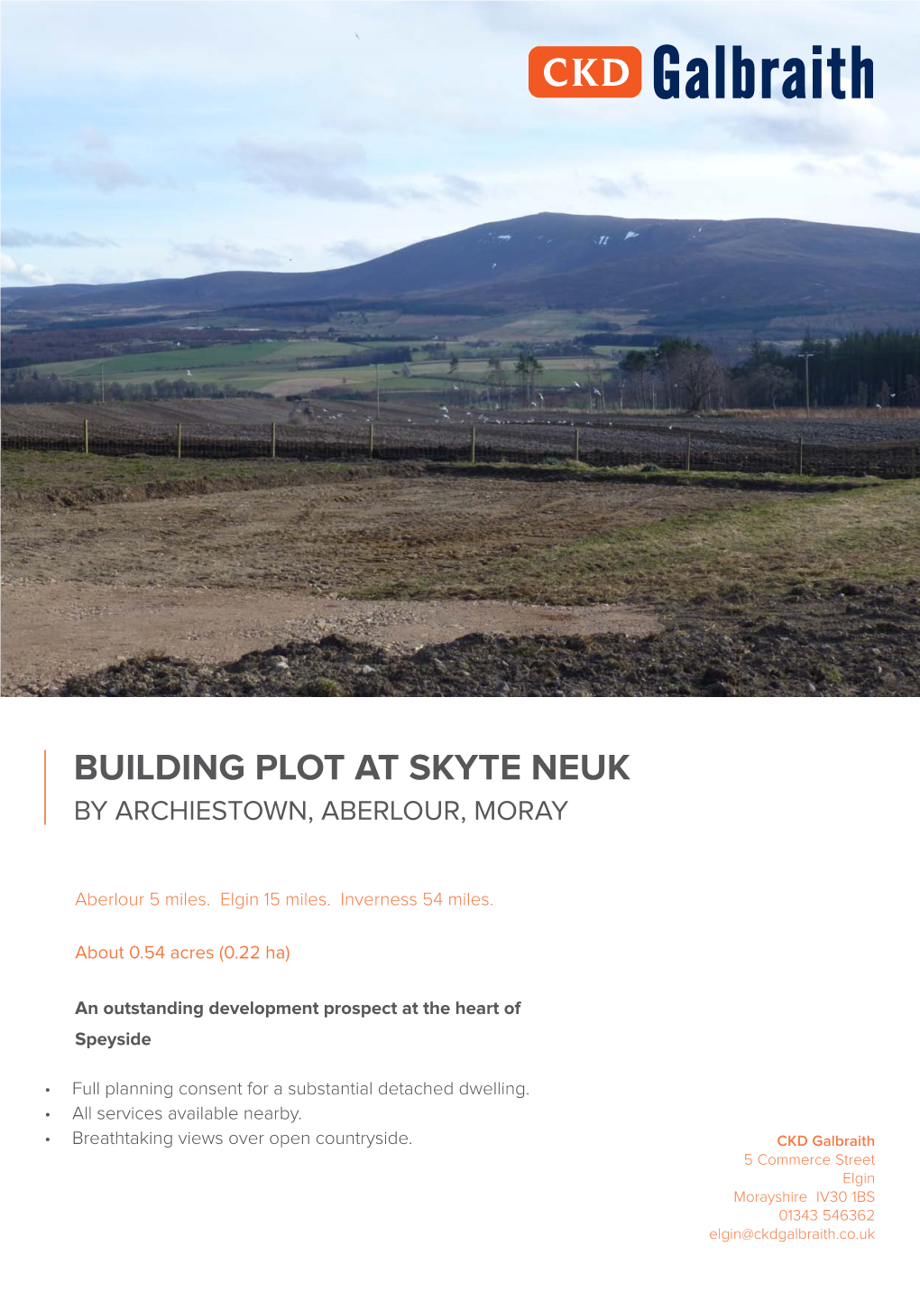 Building Plot at Skyte Neuk by Archiestown, Aberlour, Moray