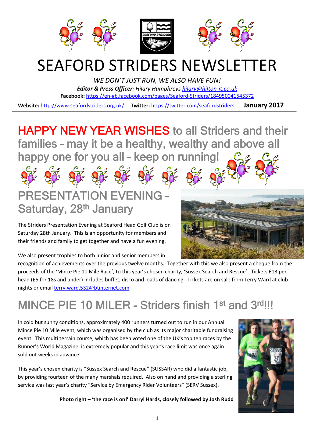 Seaford Striders Newsletter