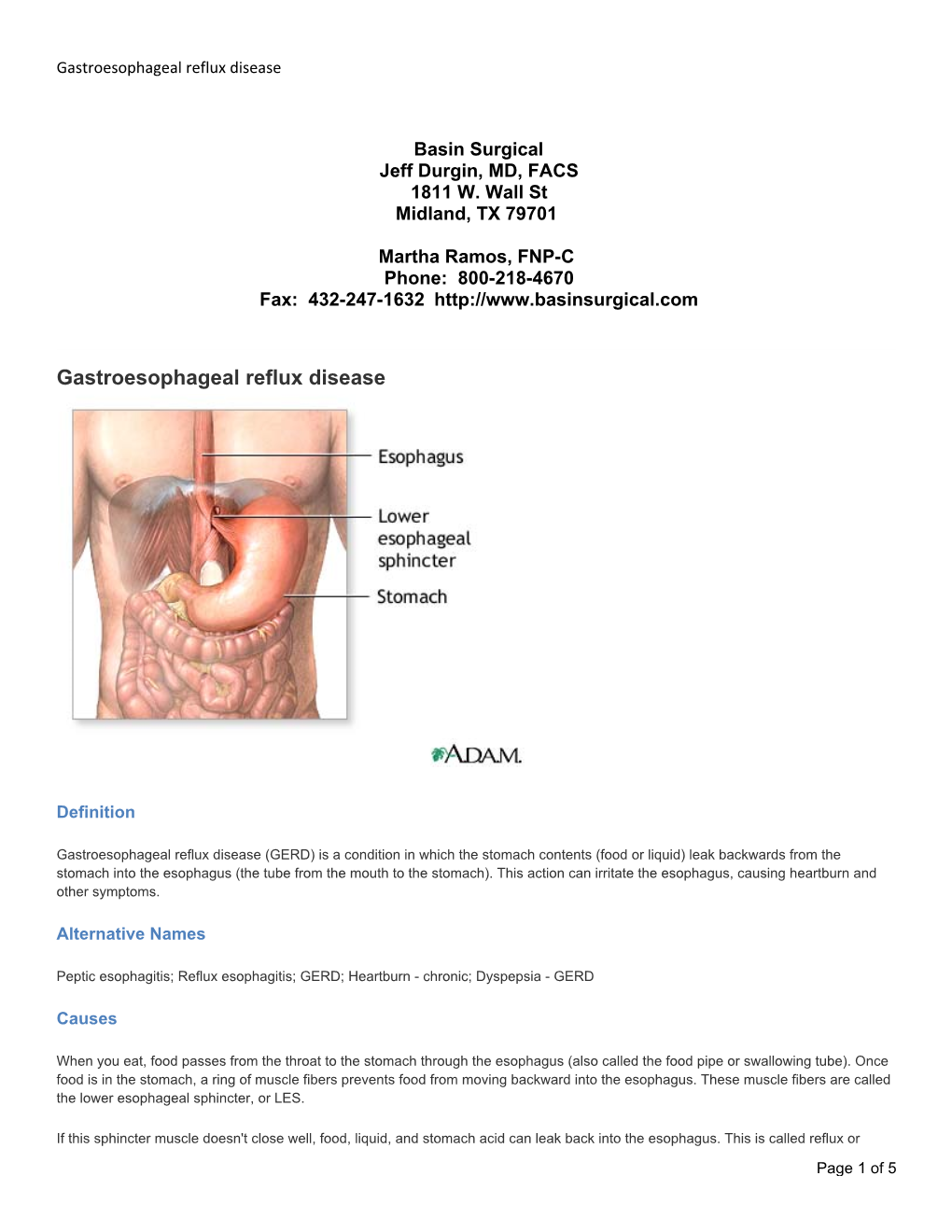 Gastroesophageal Reflux Disease