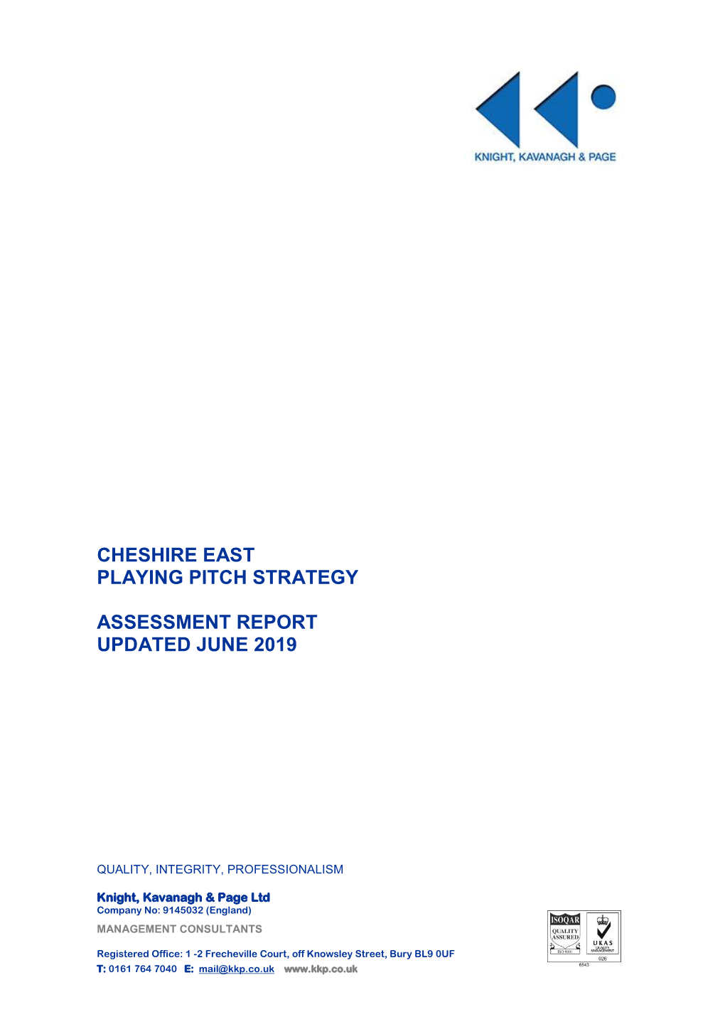 Playing Pitch Strategy Assessment Report Update