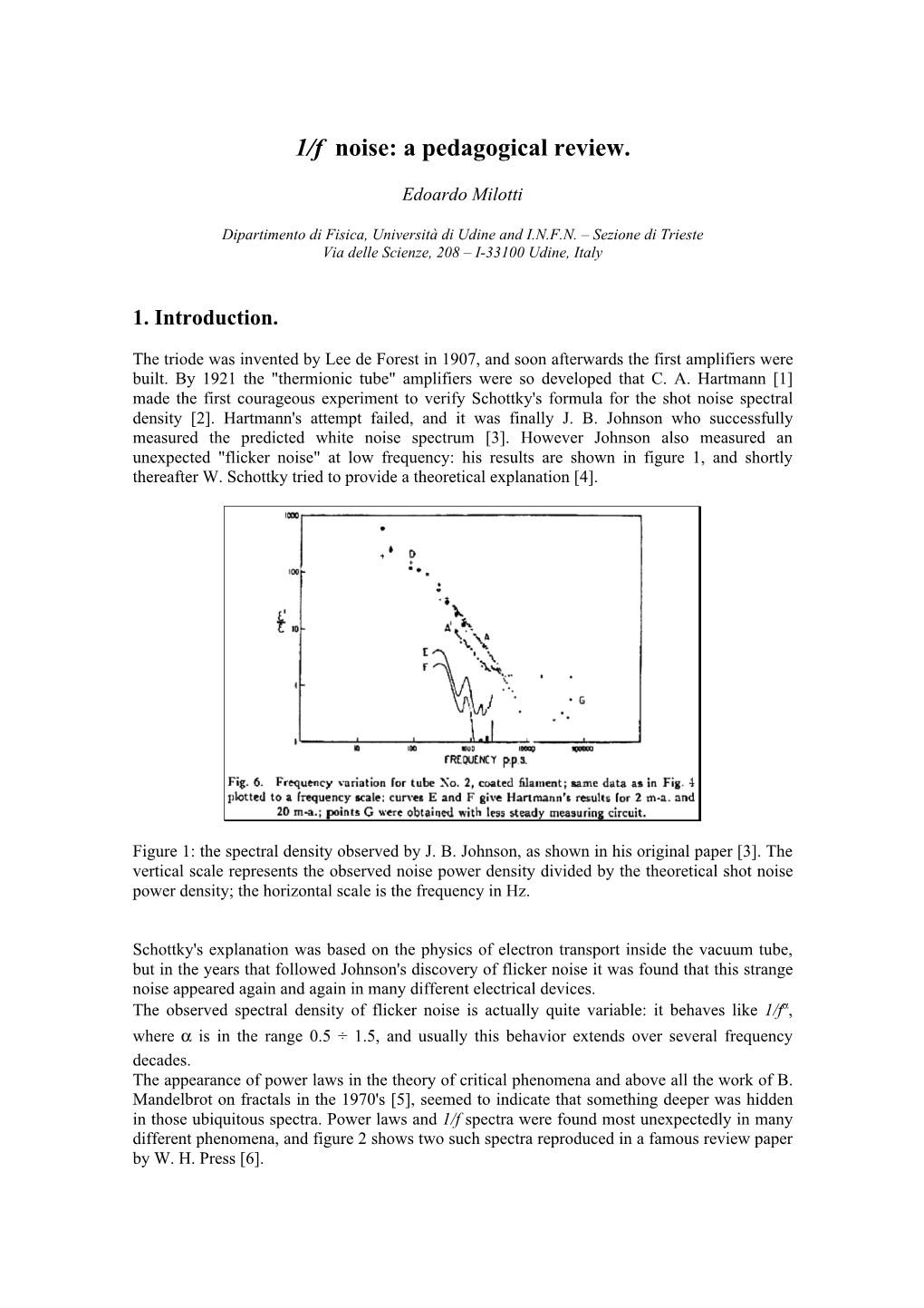 1/F Noise: a Pedagogical Review