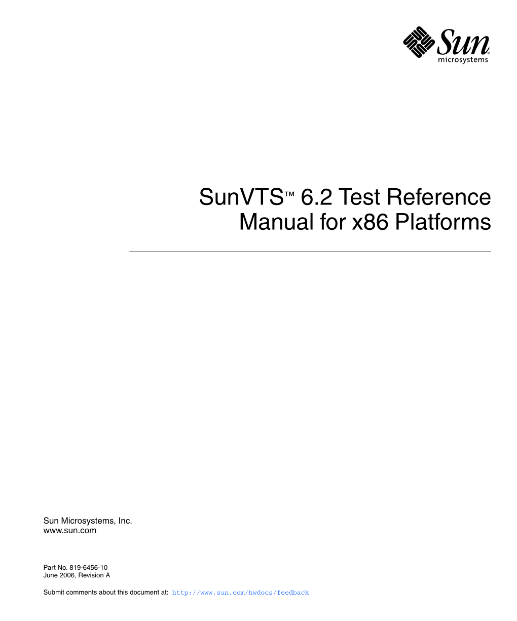 Sunvts 6.2 Test Reference Manual for X86 Platforms • June 2006 Cputest Command-Line Syntax 37