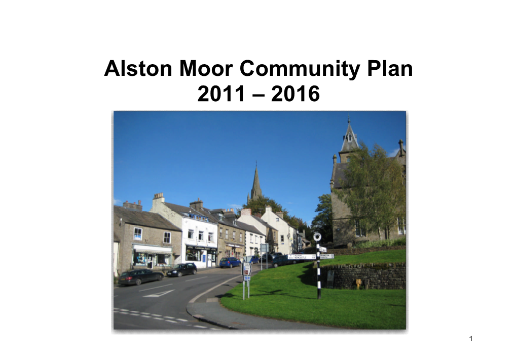 Alston Moor Community Plan 2011 – 2016