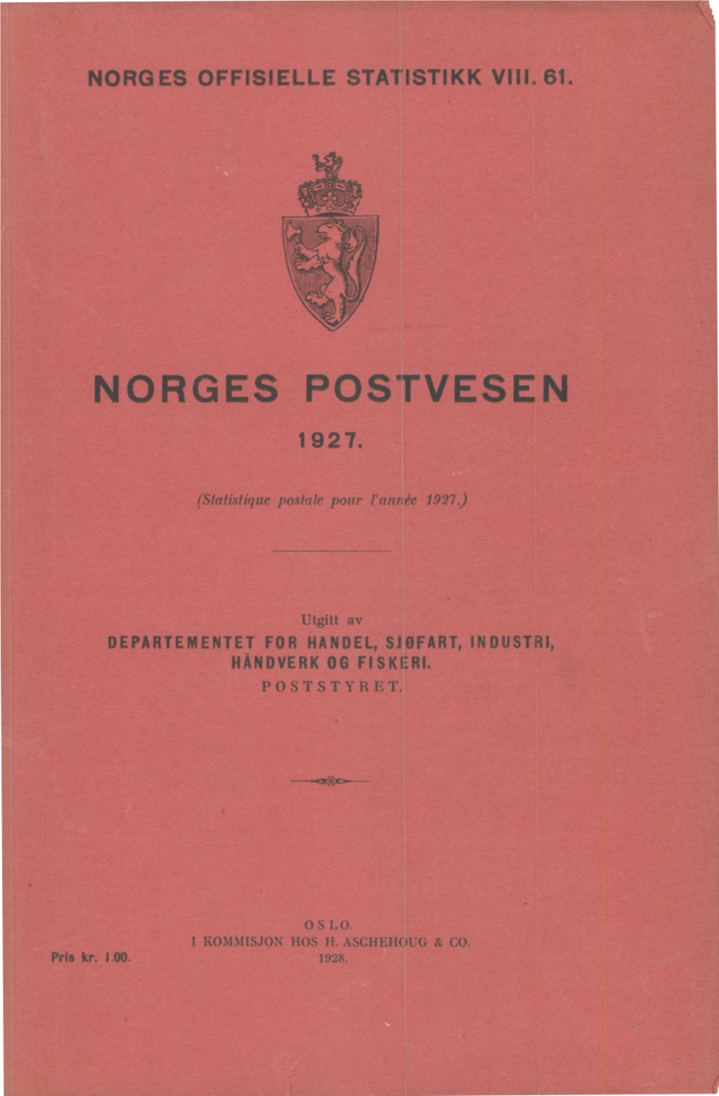 Norges Postvesen 1927
