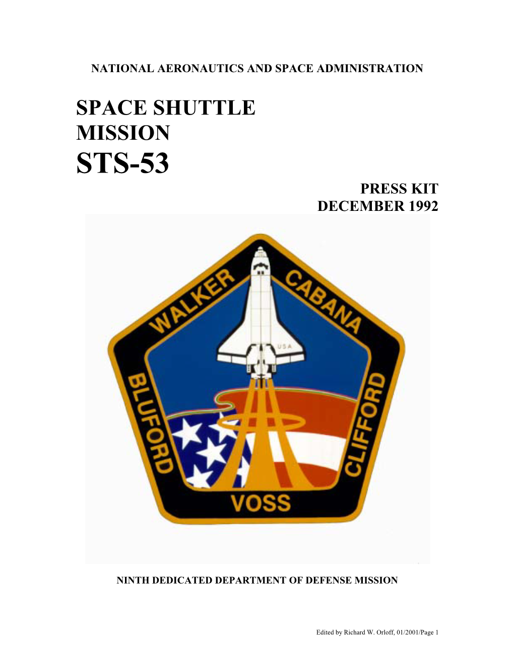Sts-53 Press Kit December 1992