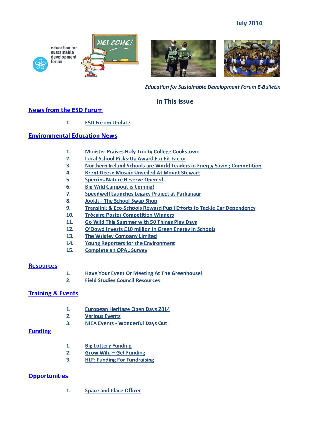 E–Bulletin July 2014