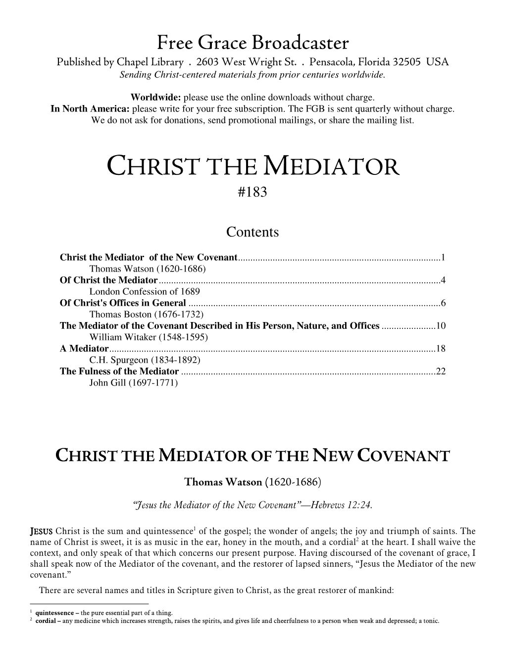 Christ the Mediator (FGB #183)