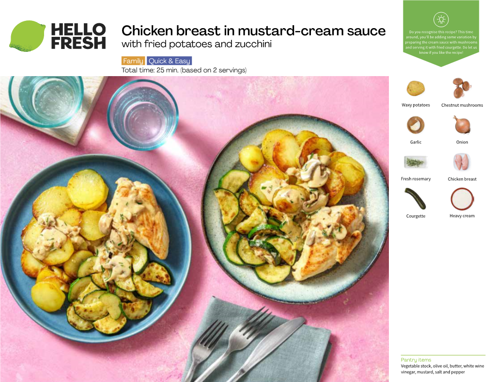 Chicken Breast in Mustard-Cream Sauce