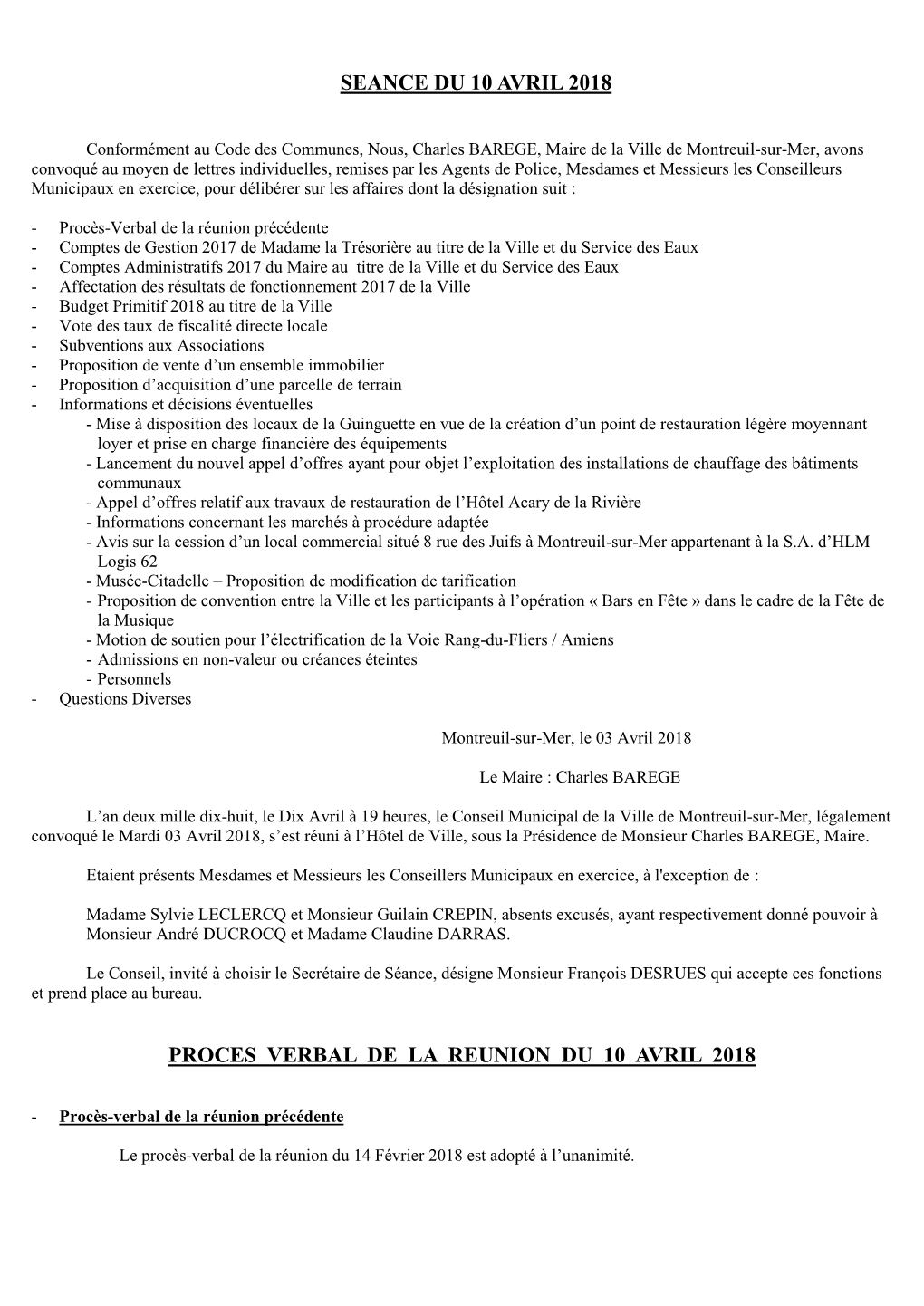 En Vertu De Ma Délégation En Date Du 14 Avril 2008