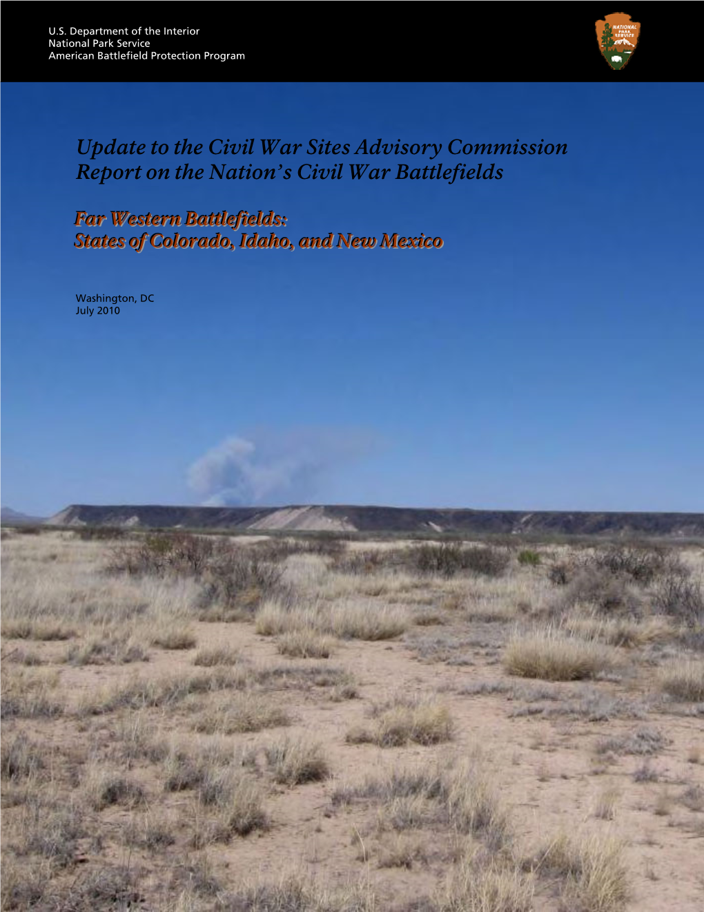 Update to the Civil War Sites Advisory Commission Report for Colorado, Idaho, and New Mexico