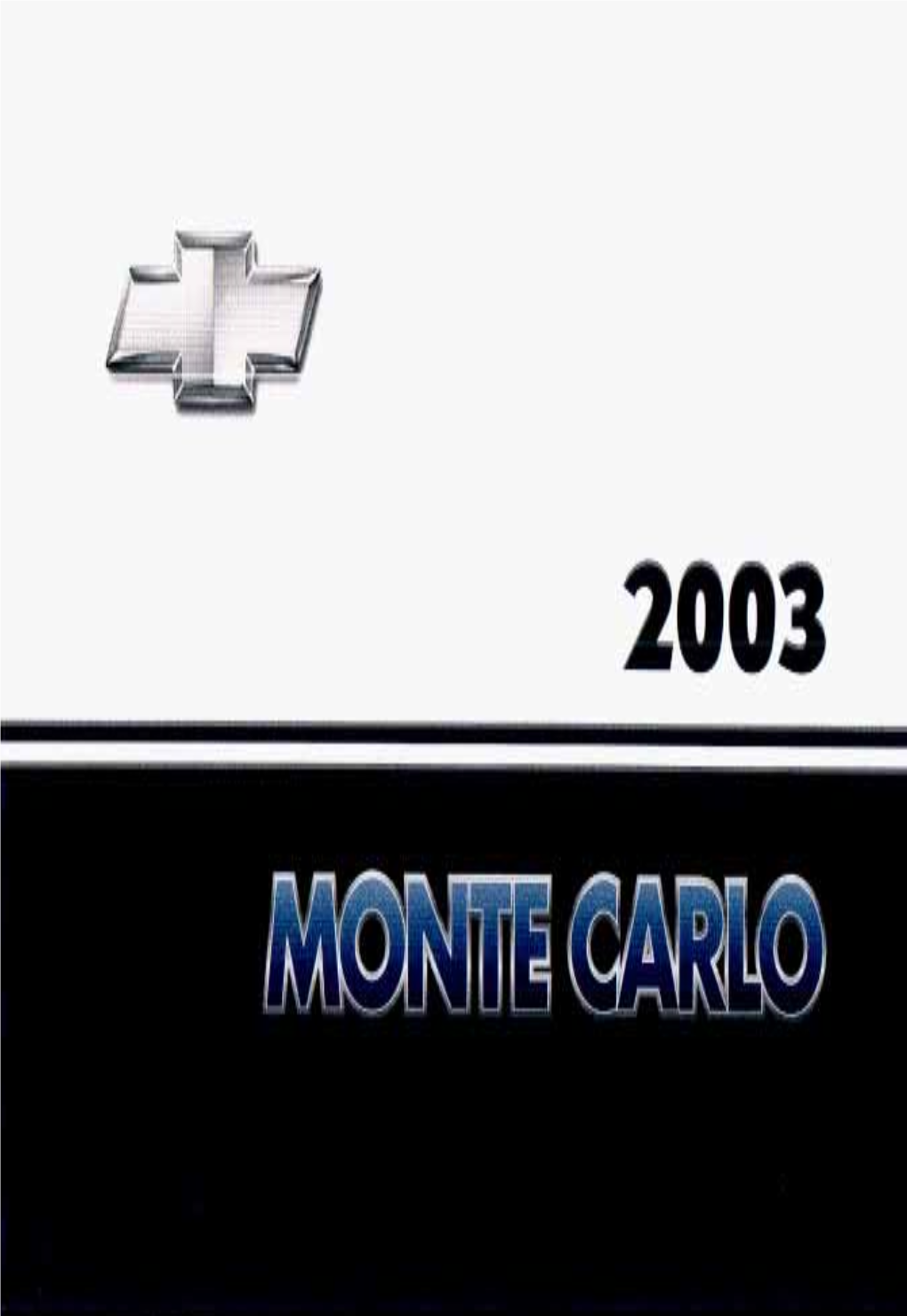 Owner's Manual,2003 Chevrolet Monte Carlo