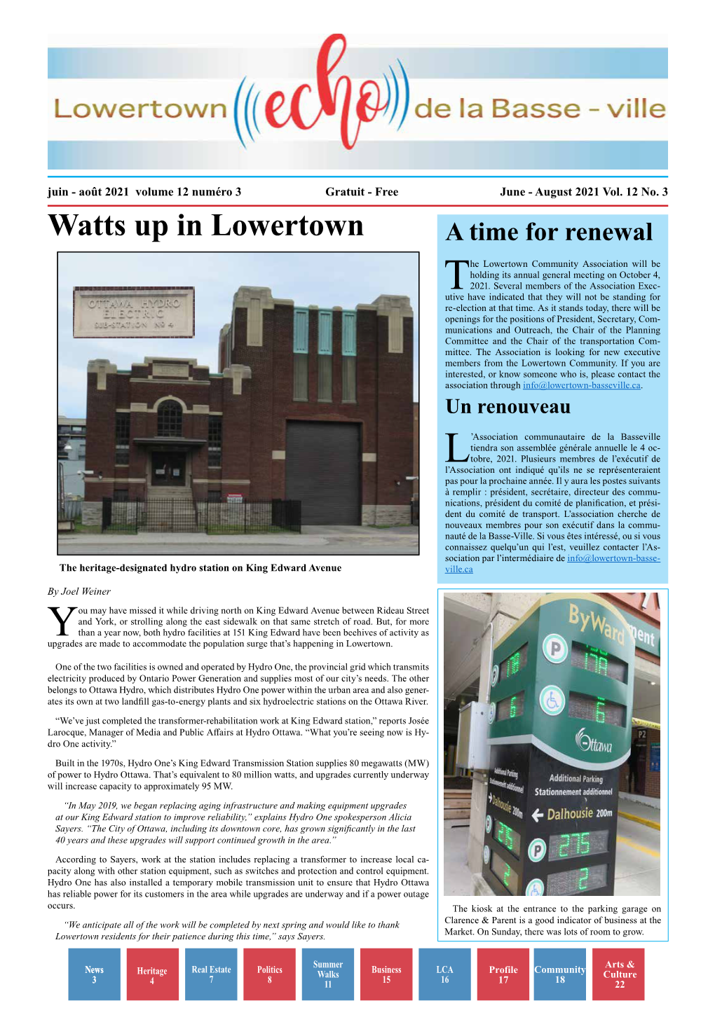 Watts up in Lowertown a Time for Renewal