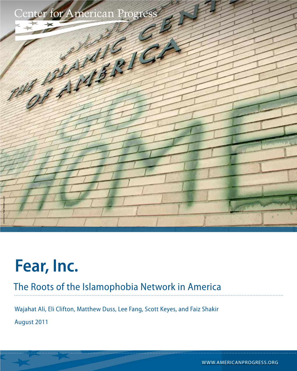 Fear, Inc. the Roots of the Islamophobia Network in America