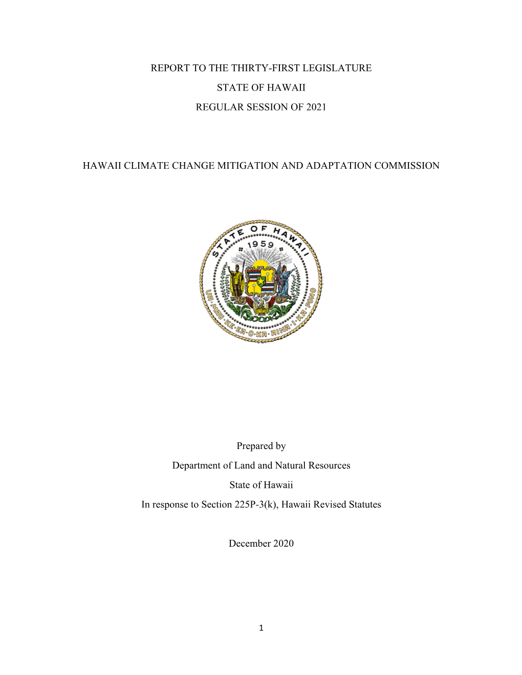 Hawaii Climate Change Mitigation and Adaptation Commission