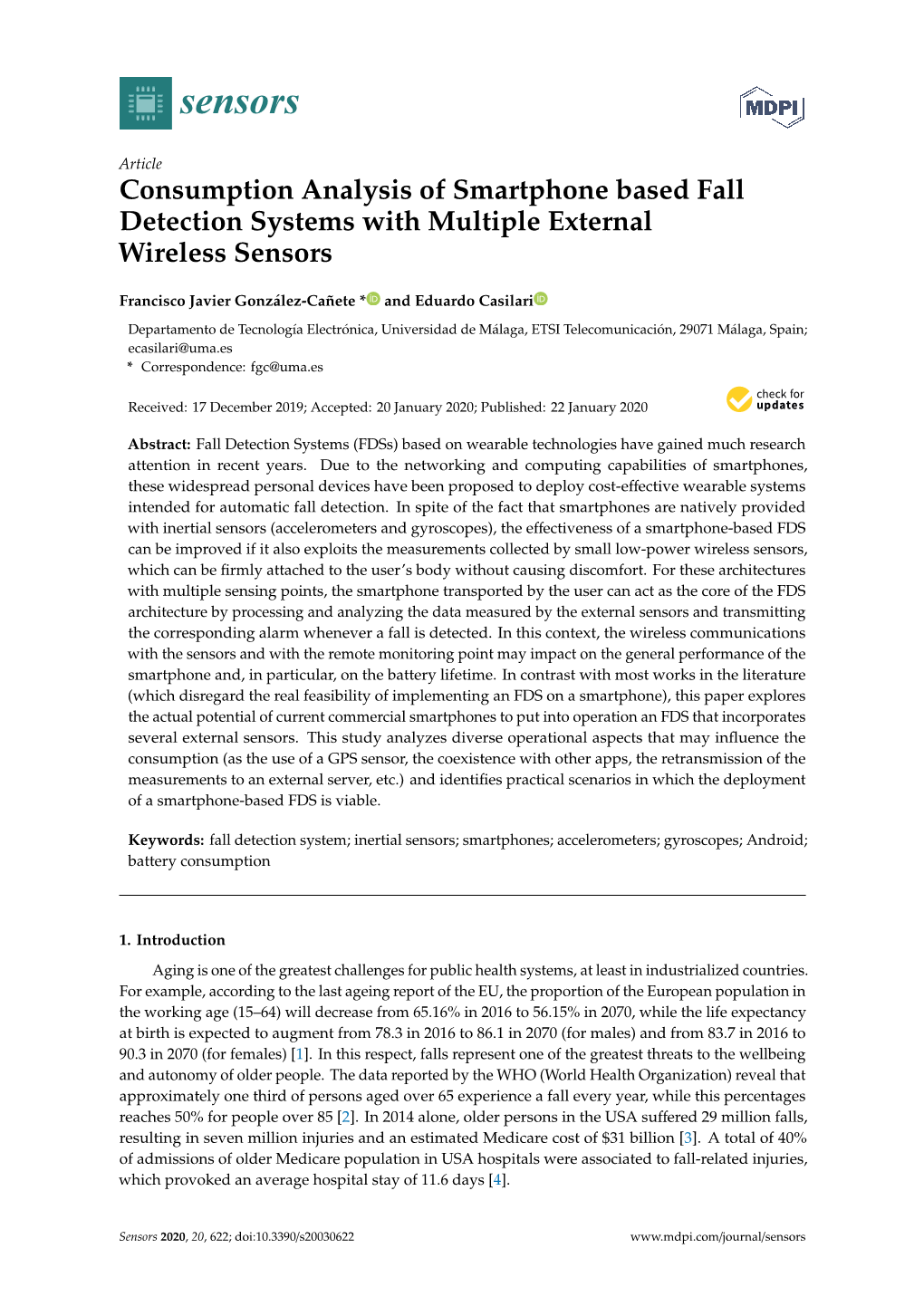 Consumption Analysis of Smartphone Based Fall Detection Systems with Multiple External Wireless Sensors