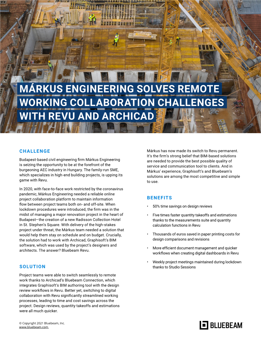 Márkus Engineering Solves Remote Working Collaboration Challenges with Revu and Archicad