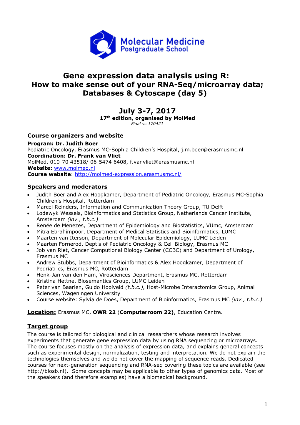 How to Make Sense out of Your RNA-Seq/Microarray Data;